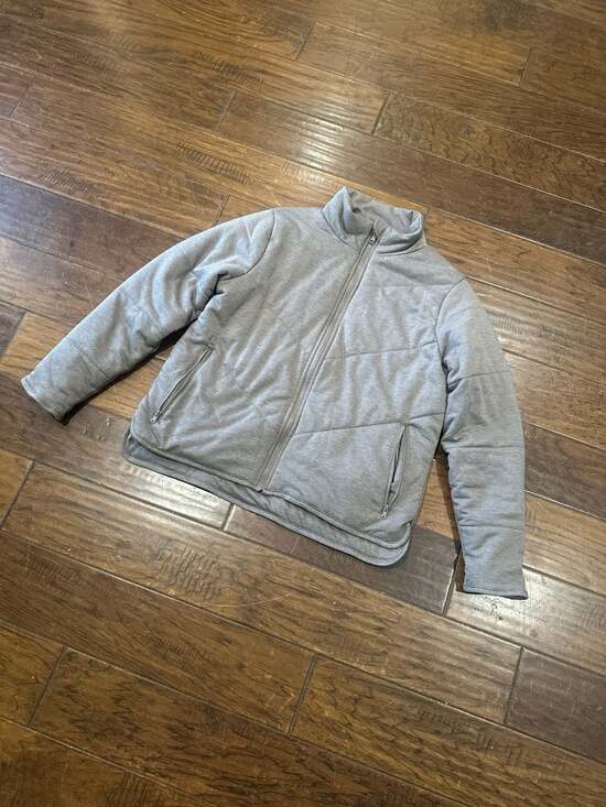 Three Dots Jackets & Blazers - Three Dots Women's Gray Quilted Step Hem Full-Zip Knit Jacket Size M